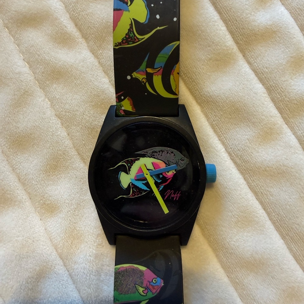 Neff Colorful Fish Design Watch